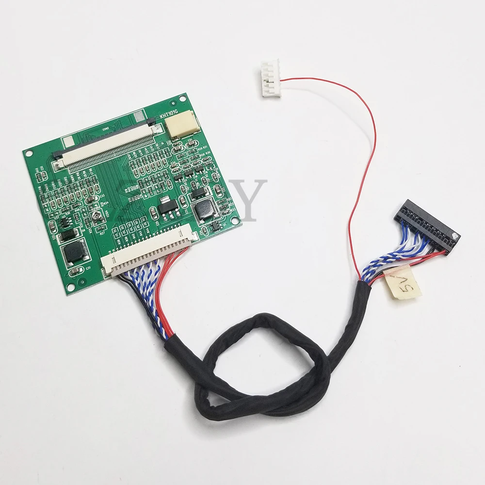 محول ل CPT CLAA101NC01CW CLAA101WK05 XN 10.1 "LCD FPC 60PIN إلى LVDS DF14-20P لوح مهايئ TCON مجلس مع سائق الإضاءة الخلفية