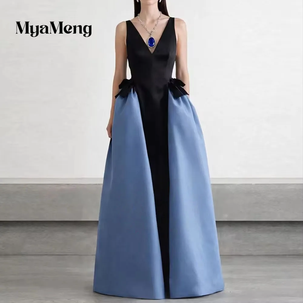 Customized Contrast Color A-Line Prom Party Dress Floor Length Evening Gown for Special Occasions Vestidos De Fiesta