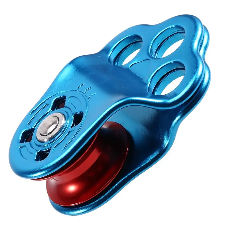 ABYM Climbing Pulley, 30KN Three Holes Ball Bearing Single Pulley, Rock Climbing Pulley For 14Mm Rope Hauling Rock Climbing view 3