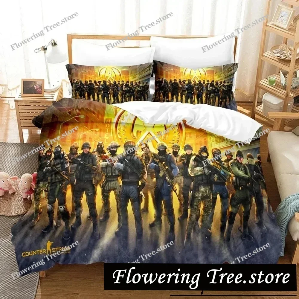 

Shooting Game Csgo Bedding Set Duvet Cover Bedroom Comforter Covers Single Twin King Size Quilt Cover Home Textile029