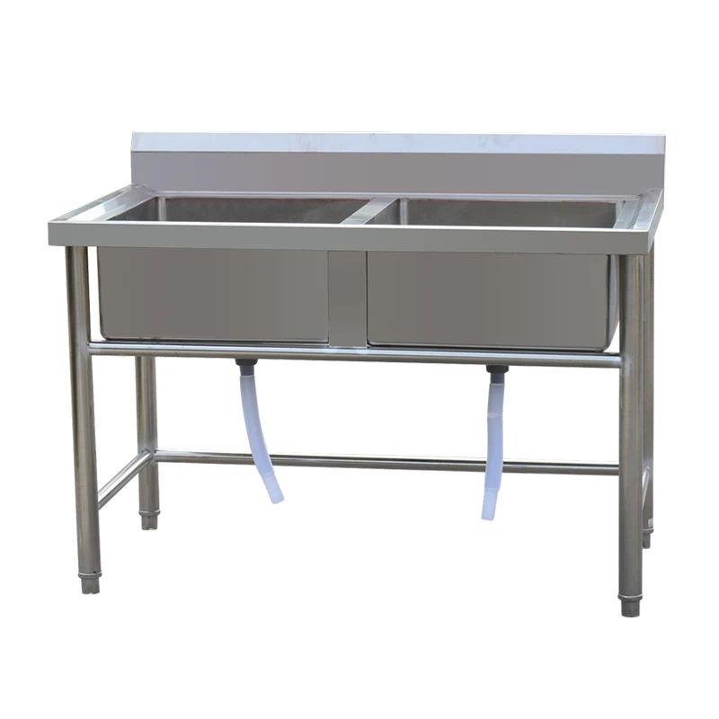 Factory Price  New Design Waterfall Stainless Steel 201/304 Double Sink Kitchen Use