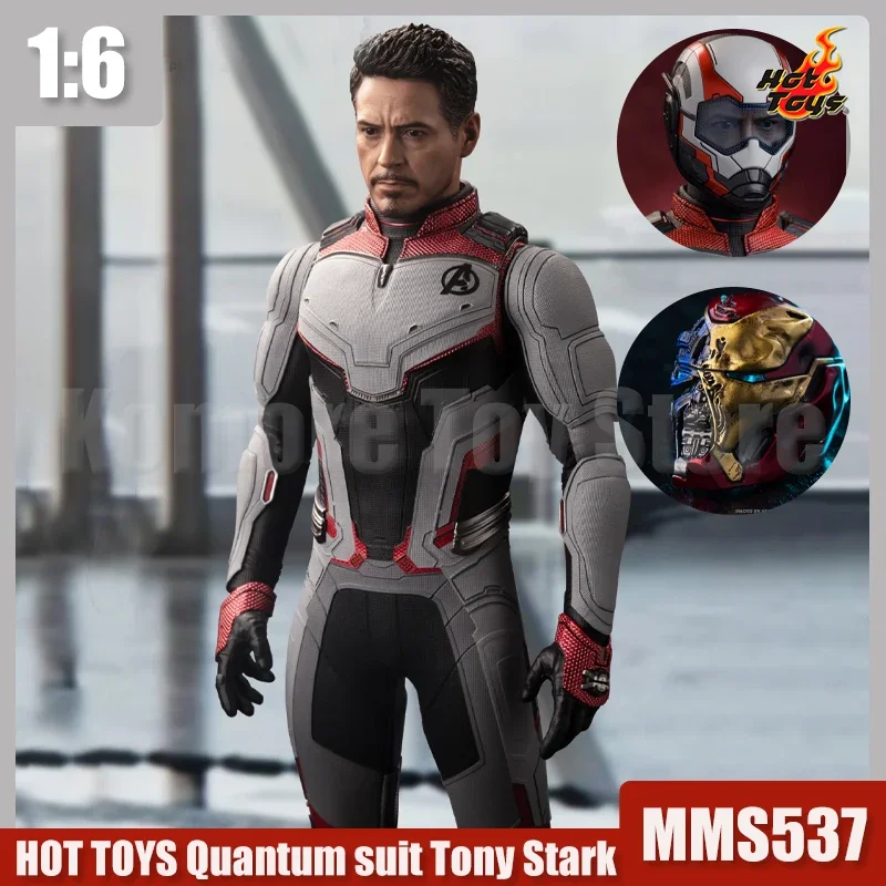 1:6 Hot Toys The Avengers 4 Endgame Anime Figure Tony Stark Quantum suit MMS537 Action Figurine Collection Model Toys Boy Gifts