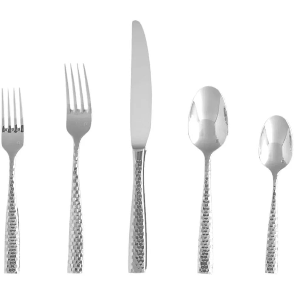

Stainless Steel 20-Piece Flatware Set with Knives, Forks, and Spoons for 4 People, Dishwasher Safe