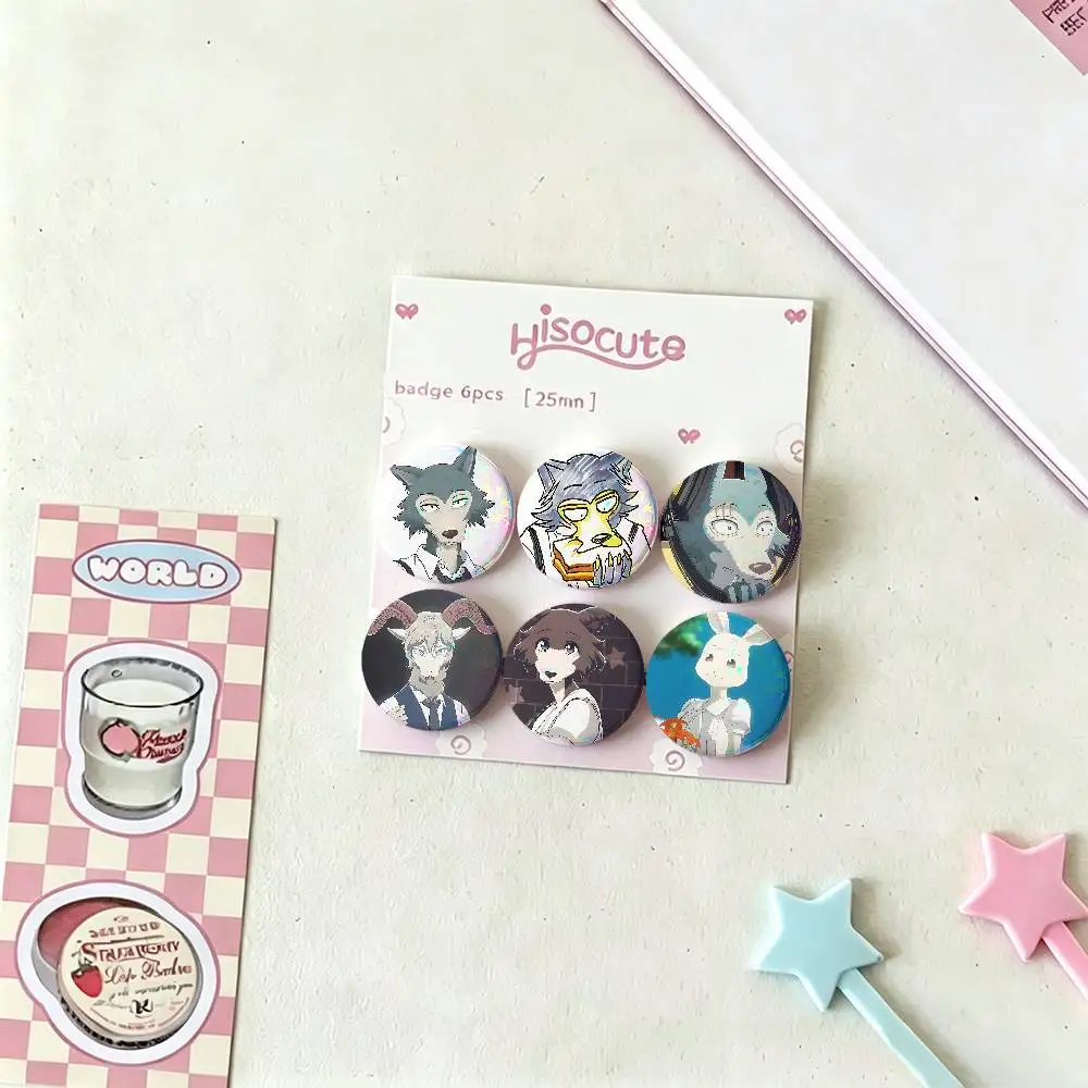 Anime Beastars Badge Pins For Friend, Backpack, Clothing, Collectible Accessories, Jewelry Gift