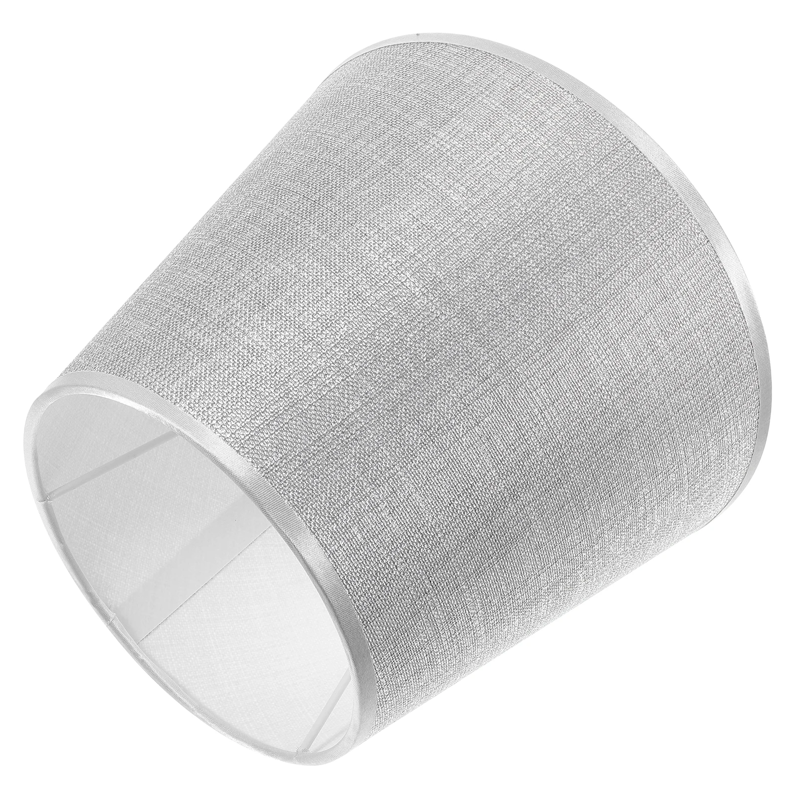 

E27 Fabric Silver Cloth Cover Replacement Lampshade For Table Lamp for Desk Table Lamp Bedroom Living Room Lampshades Standard