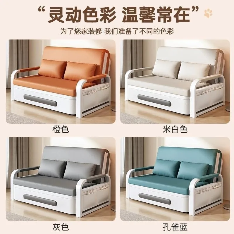 Space Saving Convertible Lounger 2 In 1 Foldaway Double Sleeping Couch For Small Apartment Balcony Indoor Rest