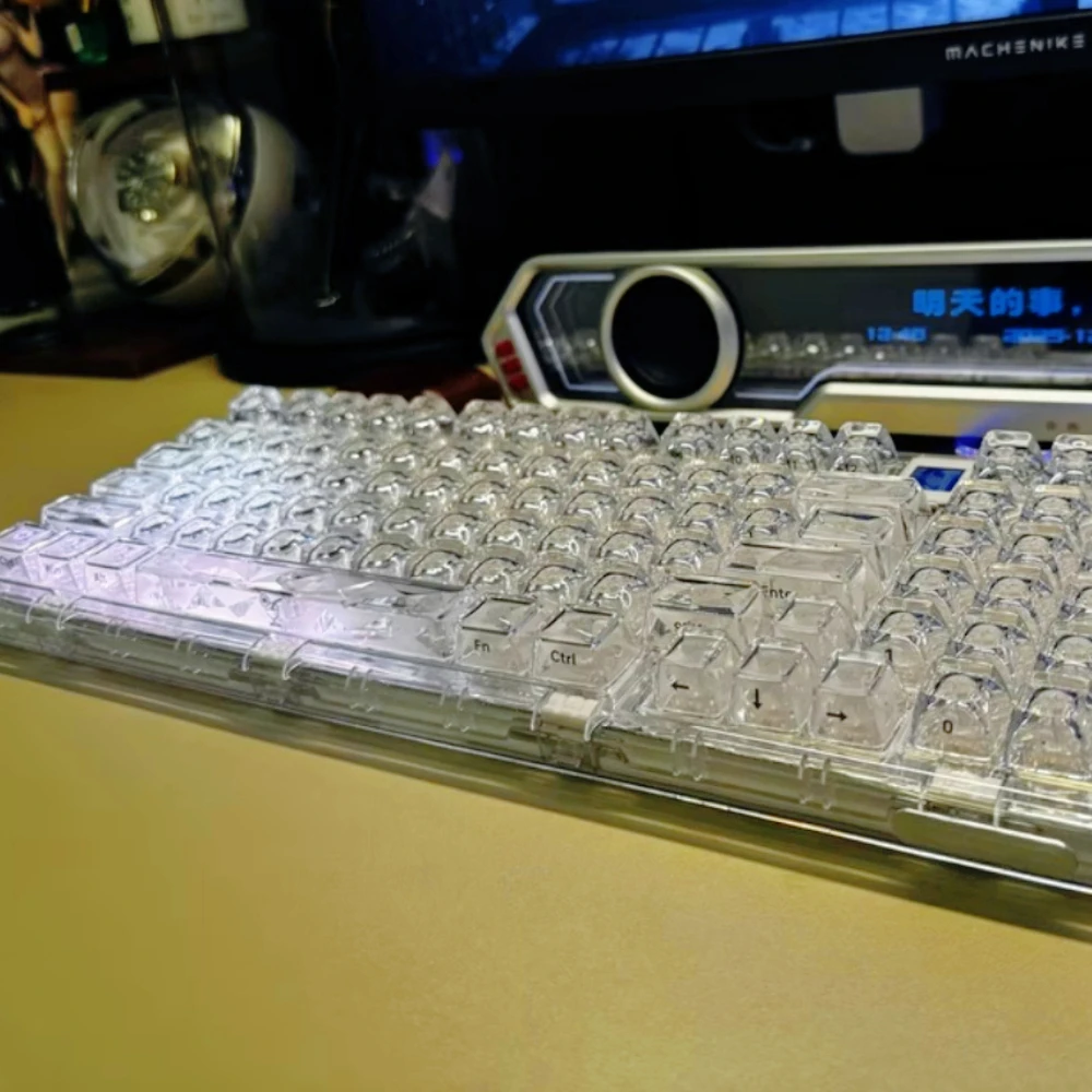 

Transparent Keycaps Custom Artisan Point Keycap PC FCSA Profile 114pcs Key Caps For 64/67/68/87 Mechanical Keyboard Accessories