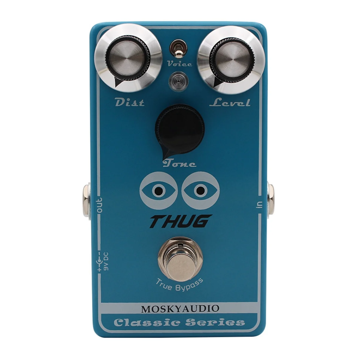 ABJQ Thug High Gain Classic Distortion Effektpedal für E-Gitarre, 3 Distortion Tone mit Dist Level und Tone Control