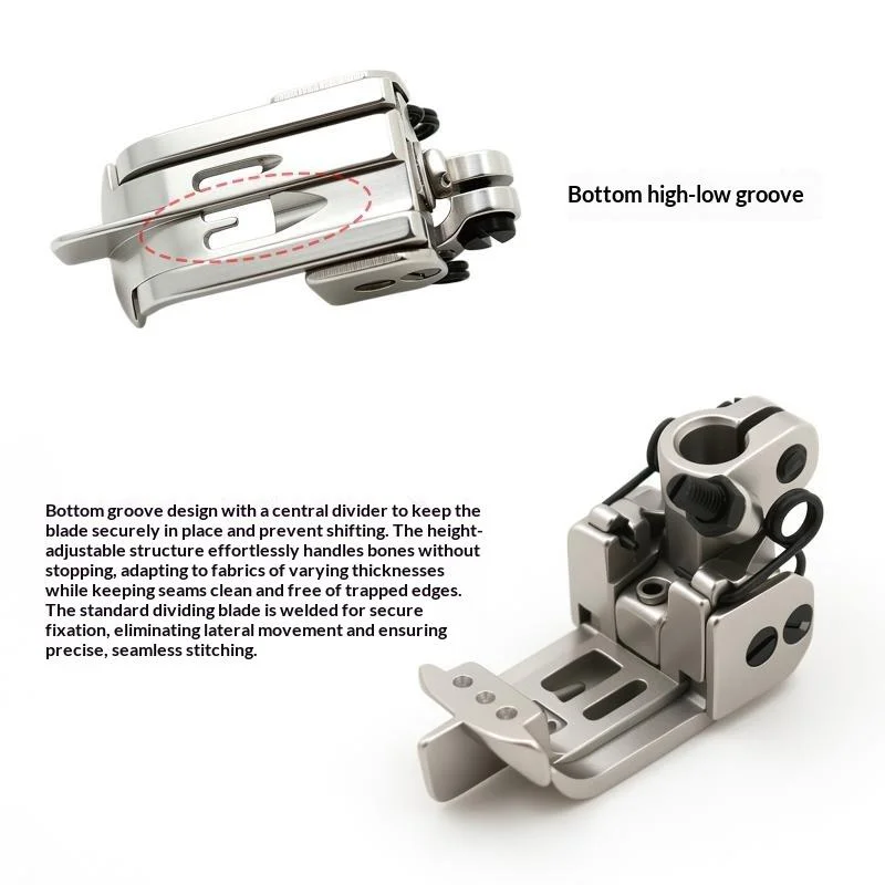 AttireTroveThree-needle Five-thread Overlock Sewing Machine With Fixed Seam Edge Slot Thick And Thin Material Roll Hem