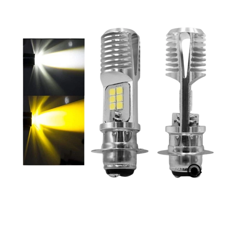 

P15D H6 H4 BA20D 2835 12SMD Motorcycle Headlight Moto Bulbs For MotorBike Scooter ATV HeadLamp LED Lamp Motorcycle DRL Lights