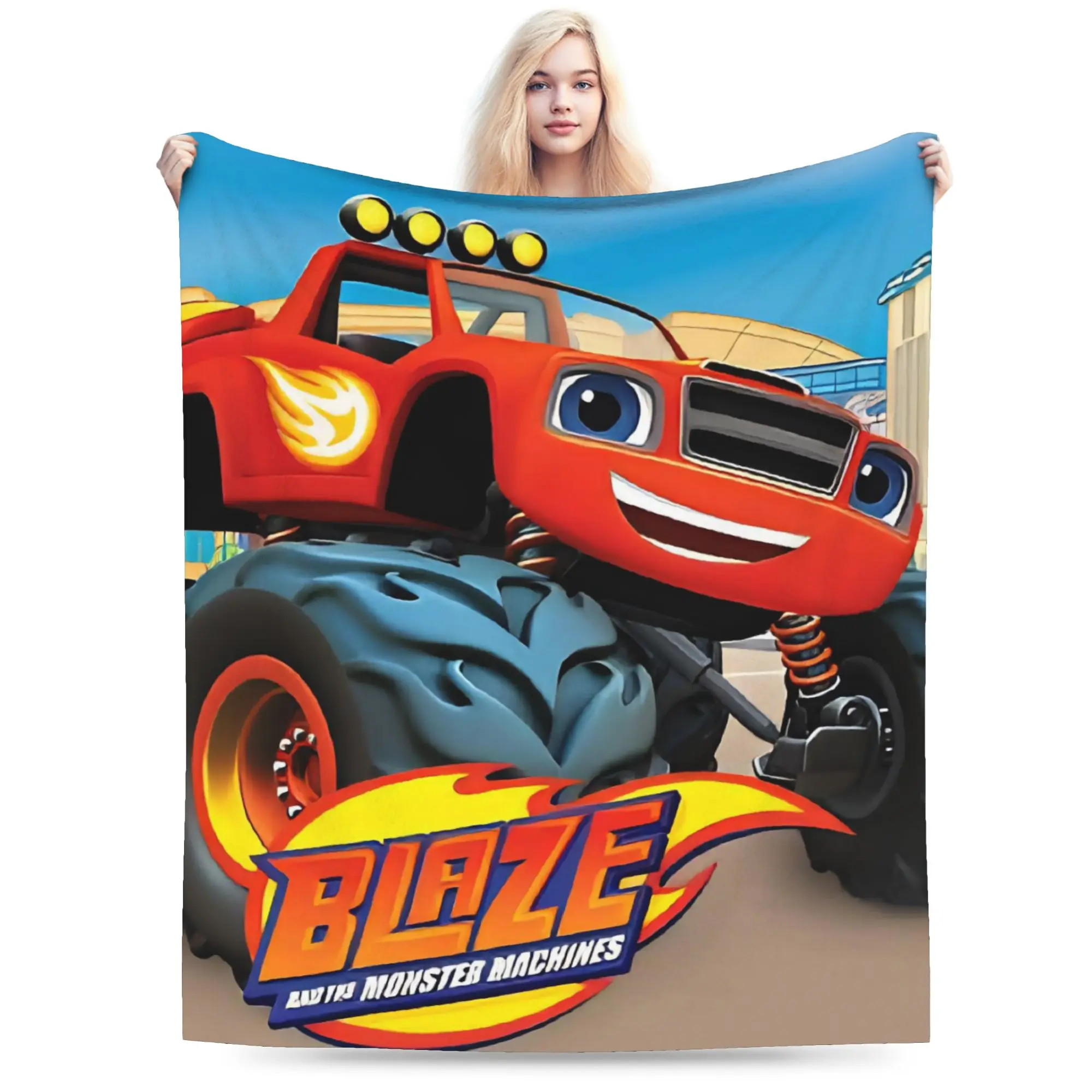 Blaze and the Monster Machines Merch Blanket Super Soft Cozy Throw Blankets for Sofa 50x60 Inches Multi-size Throws And Blankets