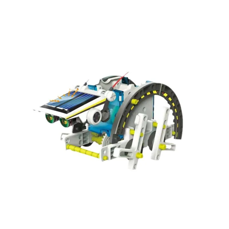 Rompecabezas para niños, montaje artesanal, bloques de construcción 12 en 1, iluminación inteligente, experimento científico, juguetes solares