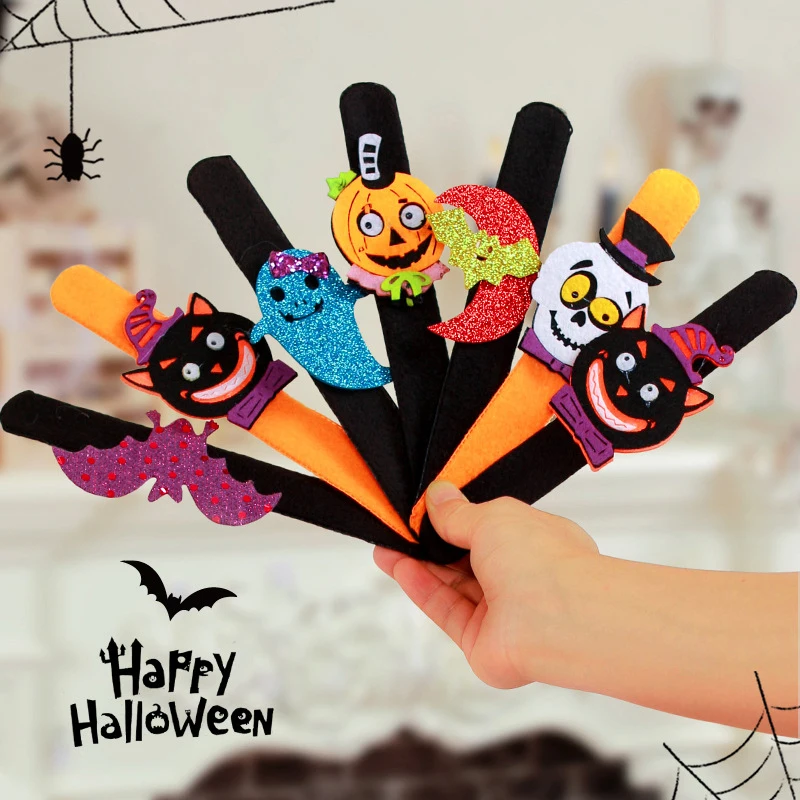 Halloween Decoratie Slap Snap Wrap Polsband Handring Klappende Ring Party Speelgoed Slap Armband Kostuum Prop Accessoires Kids Cadeau