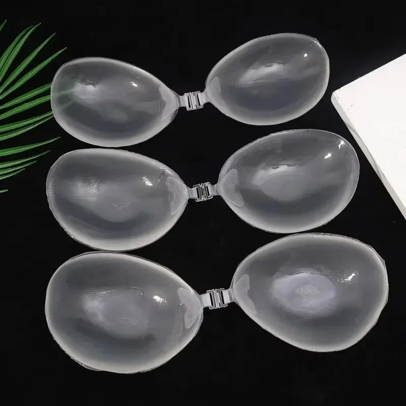 SiliconeTransparent Self-Adhesive Invisible Bras Push Up Woman Thickened Chest Stickers Gathered Bra Invisible Underwear