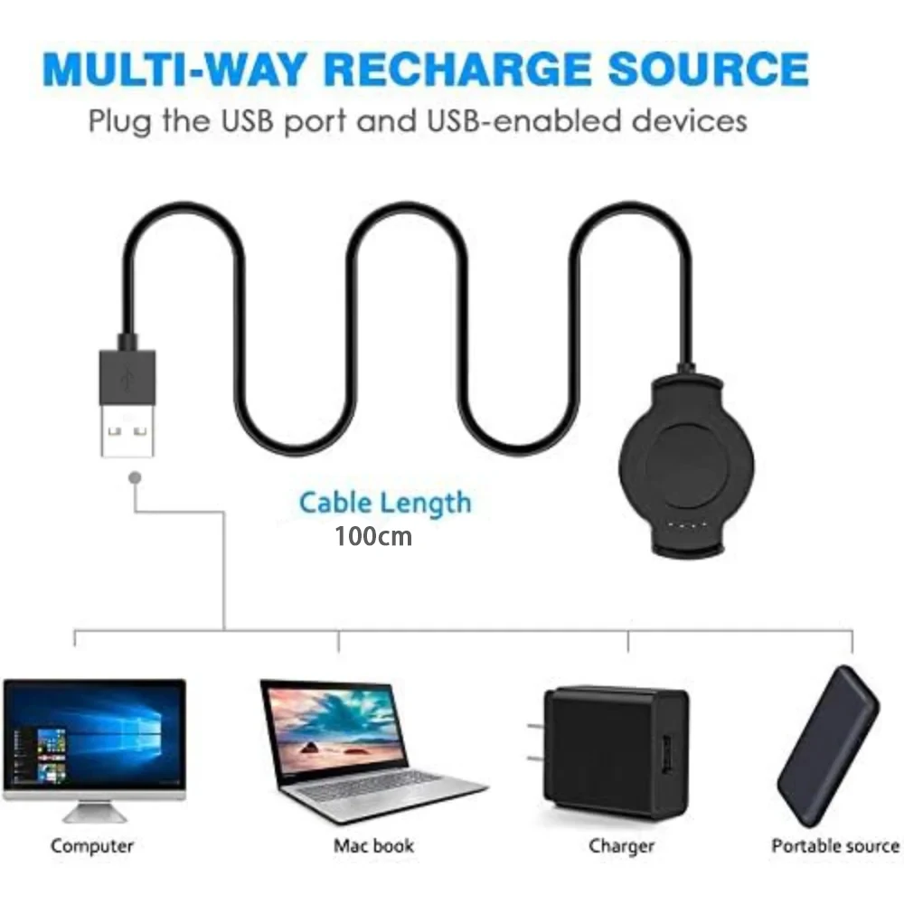 USB Charger For Huawei Watch 2/2 Pro Sport/Classic Charging Cable Smartwatch Dock Stand Adapter Replaceable Smart Accessories