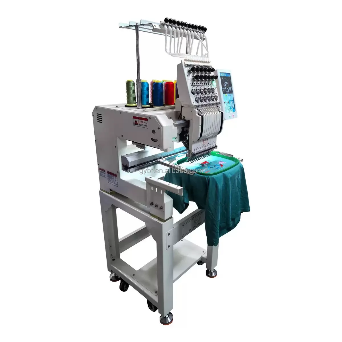 Computerized Embroidery Machine Touch Screen Control Automatic Thread Trimming For Hat Garment Bag Embroidery