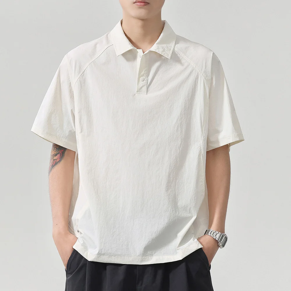 Cityboy Summer T-shirt Men Loose Casual Outdoor Quick Dry Short Sleeve Pullover Tees Shirts Japanese Streetwear Fashion Tshirt