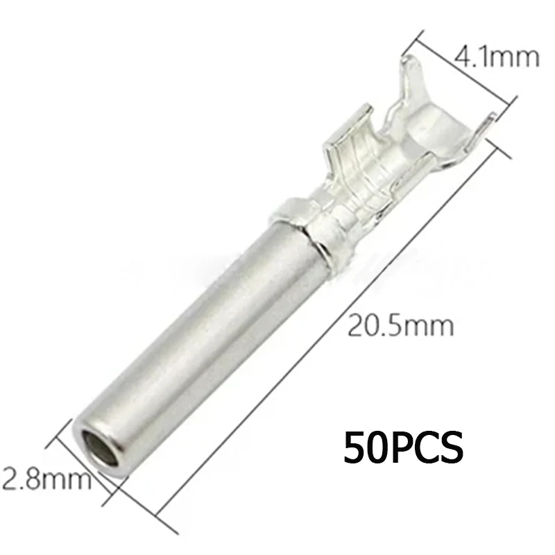 50Pcs DT Deutsch Auto Crimp Terminal Connectors Pins 1062-16-0122 1060-16-0122 for Car Engine 14-20 AWG  Automotive Crimp Termi