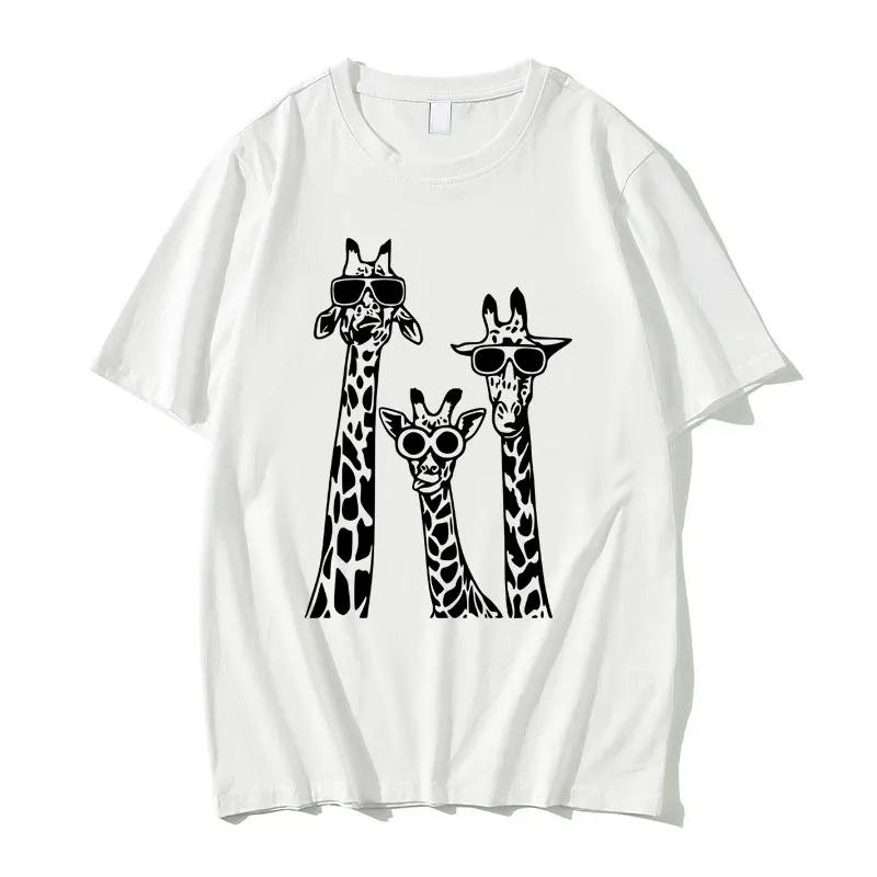 

Funny Giraffe Graphic T-shirt Men Women Fashion Oversized Streetwear Male Casual Soft Cotton Tshirt Unisex Vintage Loose Tees