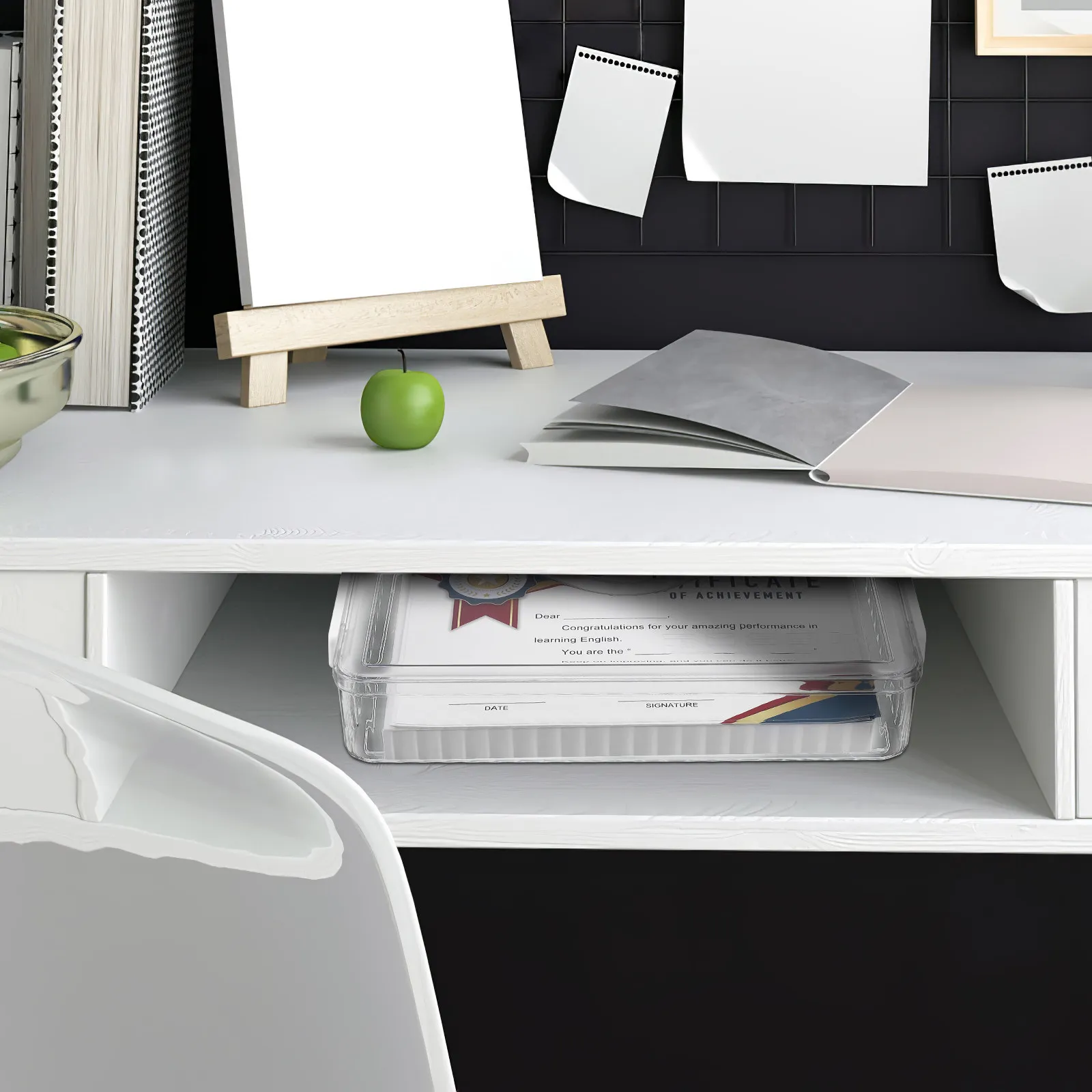 

Прозрачный пластиковый органайзер для документов большой емкости, коробка для хранения файлов, портативный прозрачный бокс для журналов и папок