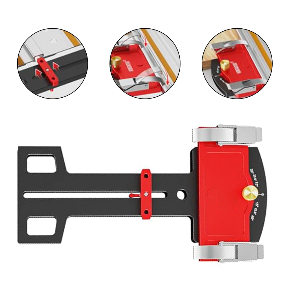 1pc Backrest Limiter Precision Multi-Angle Track Saw Square 11 Settings For Accurate Cuts Workshop Equipment Hand Tools