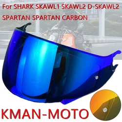 SPARTAN CARBON Visors for SHARK Spartan/D Skwal 2 Motorcycle Helmet Visors UV Protection Electroplated Visera Casco Moto