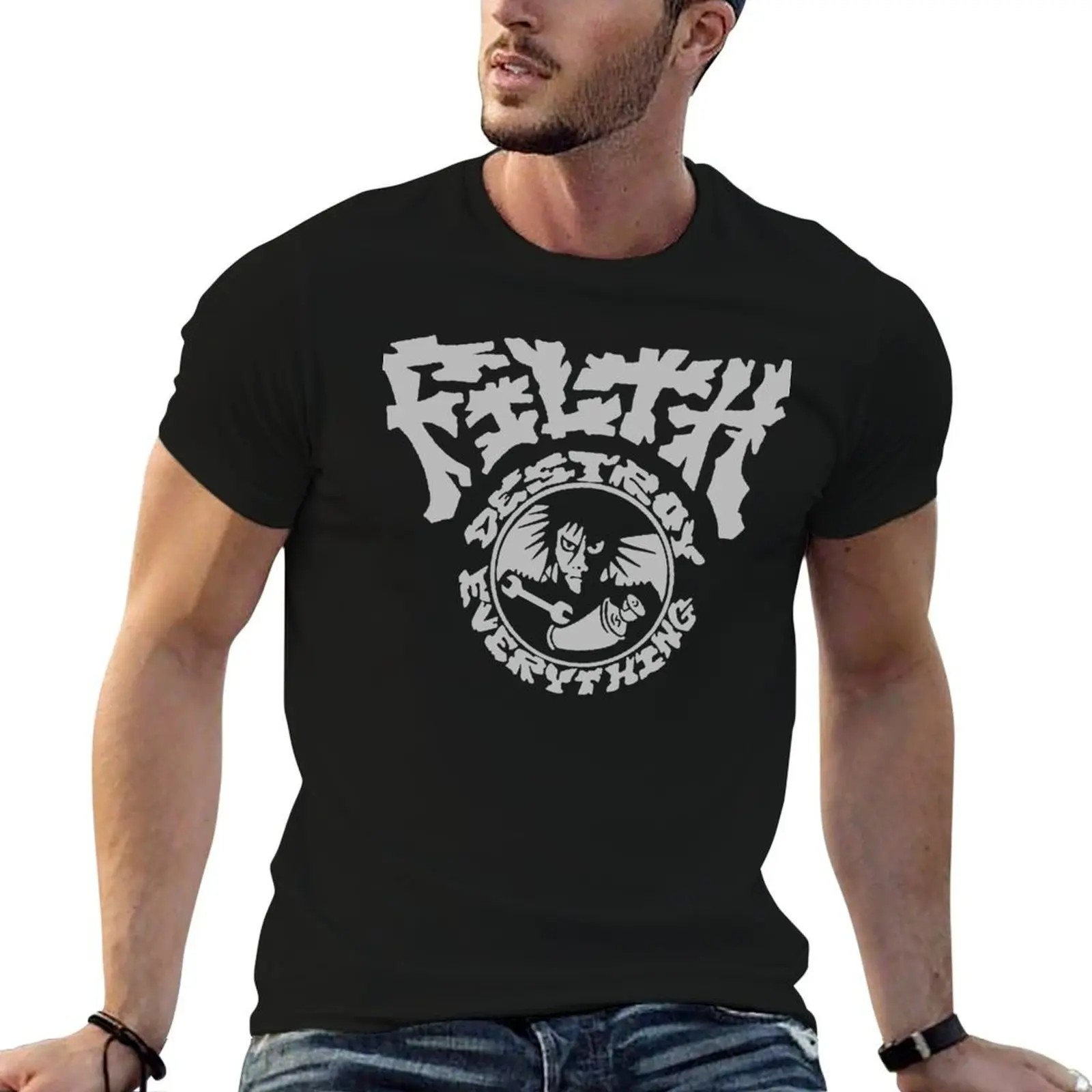 Filth - Destroy Everything T-Shirt Large Size Soft Cotton T-Shirt