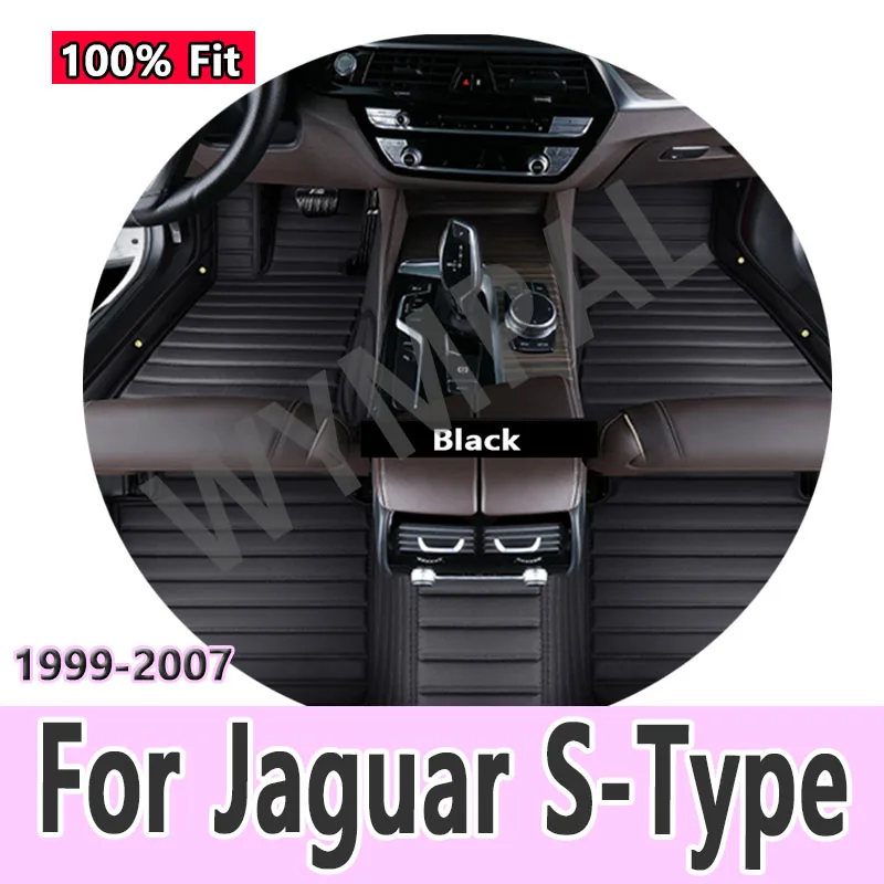 

Luxury Car Floor Mats For Jaguar S-Type SType S Type 1999~2007 Carpet Durable Leather Mat Anti Dirty Pads Interior Accessories