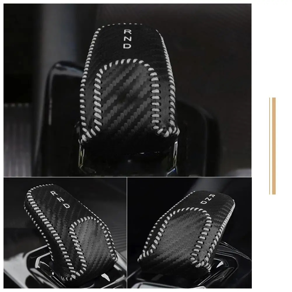 Collar Leather Car Gear Lever Cover for Geely Coolray Sx11 2022 2023 2024 Shift Knob Protector Pad Decoration Auto Modify K Y3L6