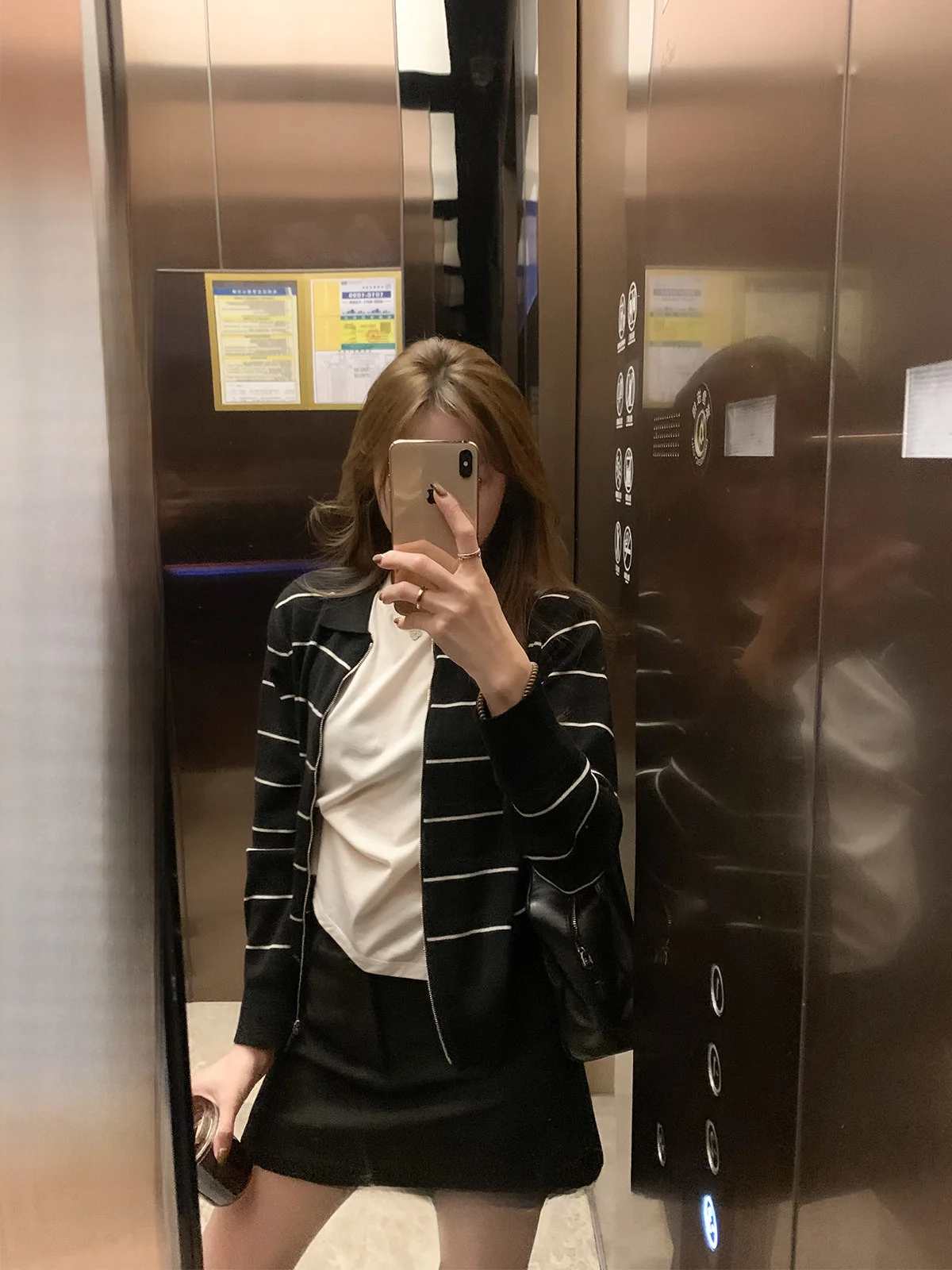 

Hualun Home Silk Wool Knitted Cardigan Women's Casual Spring Autumn Top Striped Long Sve Regular Length Coat