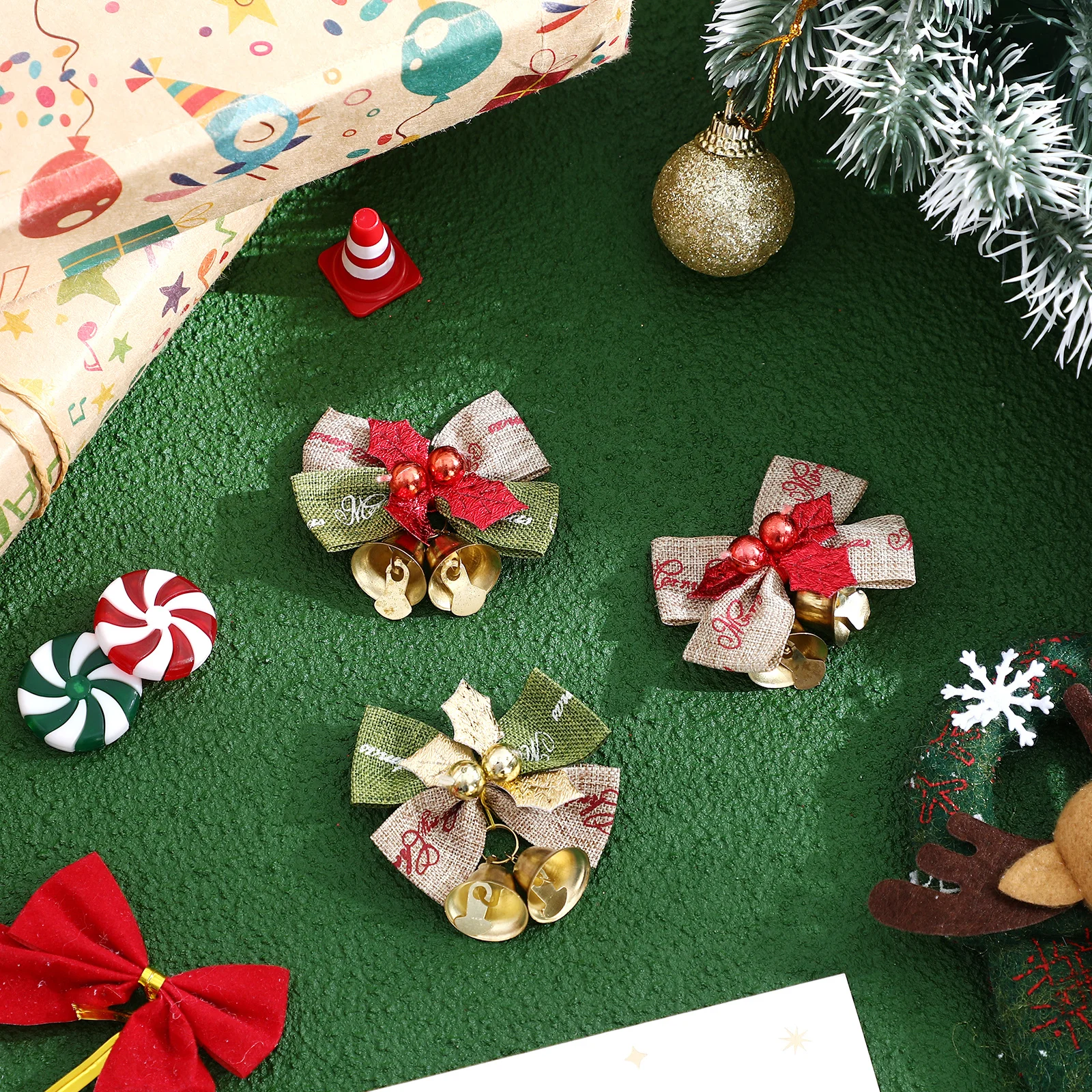 

1Pcs Christmas Bow Decor High Quality Unique Xmas Gift Packaging Bow for Tree Party Decoration Christmas Tree Bows