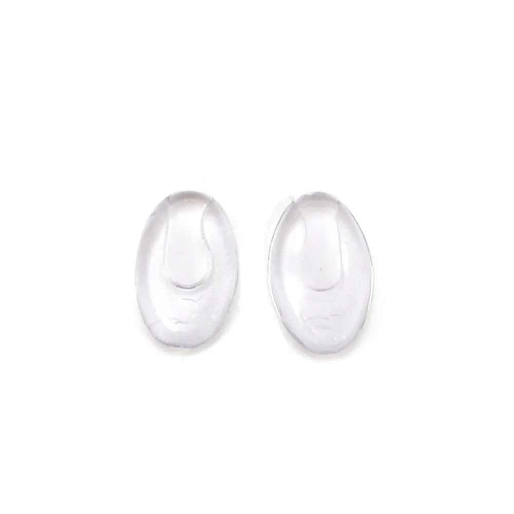 Clear Oval Eyeglass Nose Bracket, Óculos de sol Acessórios, Anti-Slip Insert Type, Transparente, Insert Type