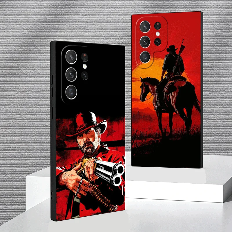 Soft Phone Case For Samsung Galaxy S24 S25 S26 Ultra Red Dead R-Redemption S23 S22 Plus S21 FE S20 + Edge Black Cover Shell