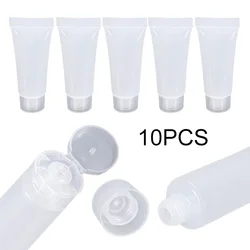 10pcs/lot 5ml 10ml 15ml 20ml 30ml 50ml 100ml Empty Plastic Squeeze Tubes Flip Screw Cap Refillable Bottle Lotion Containers