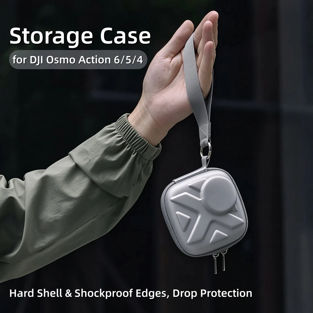 Portable Anti-drop Camera Storage Case PU Hard Shell Protective Box Anti-scratch Lens Guard for DJI Action 5Pro 6 4 Insta360 Ace