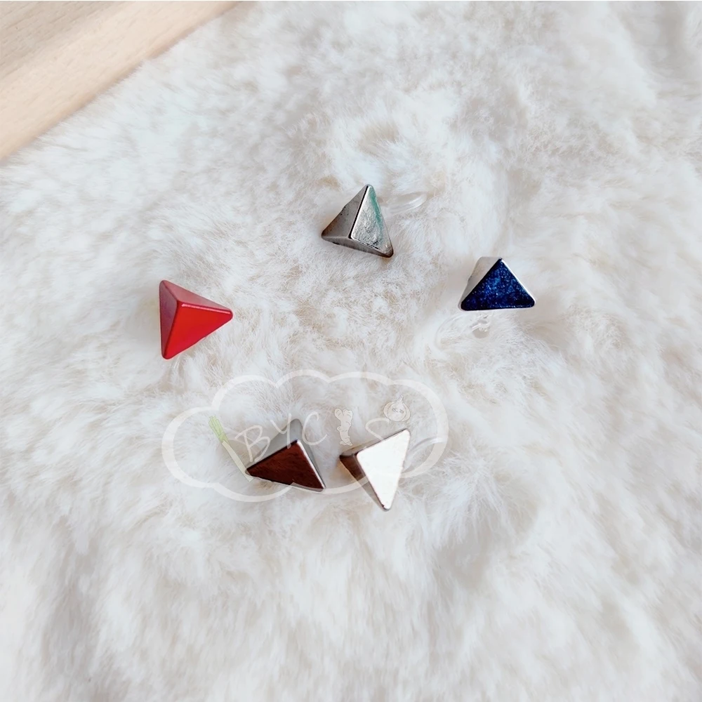 Anime 1Nm8 Rokuta Cospaly Costume Triangle Ear Clip Earring Ring Pendant Ear Hook Jewelry Props Unisex Gift