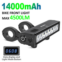 NEWBOLER Bicycle Light Front 4500 Lumen Bike Light 14000mAh Waterproof Flashlight USB Charging MTB Road Cycling Lamp Accessories