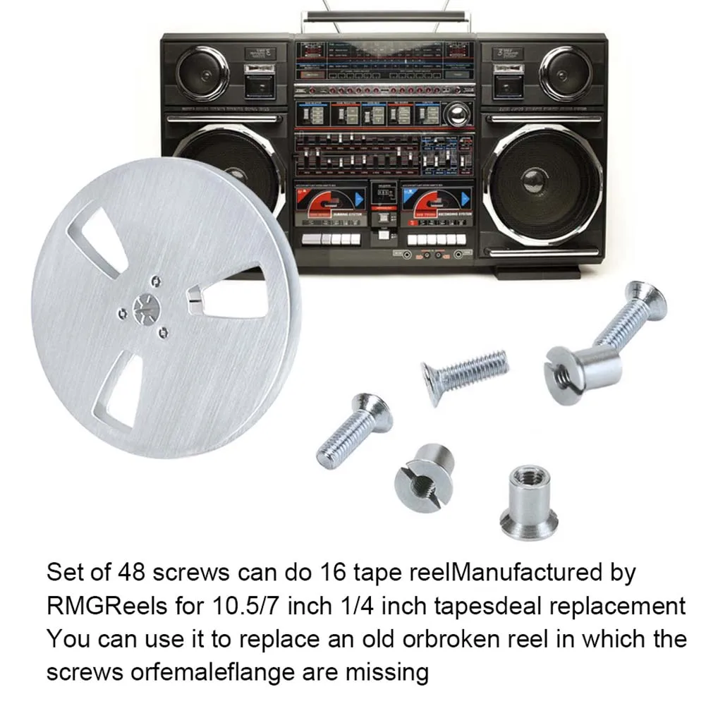 

Набор винтов для катушки NAB из нержавеющей стали, 24 шт., универсальный набор винтов для катушки 10,5 дюйма, 1/4 дюйма