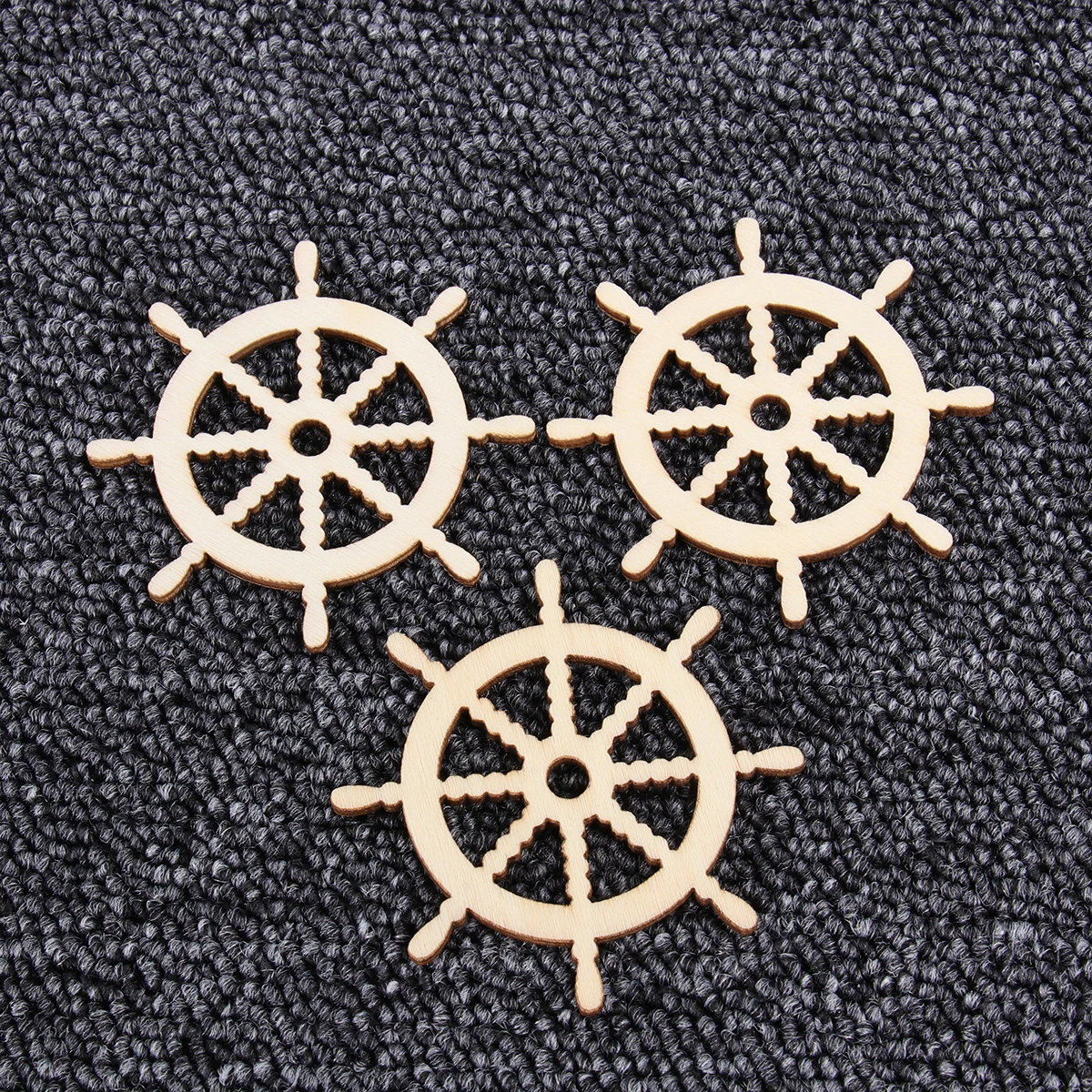 

100pcs Wood Rudder Ornaments Unfinished Friendly Material Home Office Decor Party Room Crafts Boat Style Pendant
