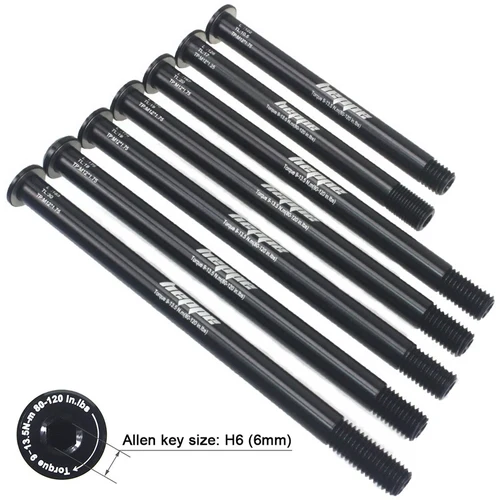 Imagen 2 del producto Eje pasante de bicicleta, bujes de bicicleta de carretera de liberación rápida, eje de tubo, brochetas, eje trasero delantero, 122/167/170/174/185mm, eje M12 P1.75 P1.5