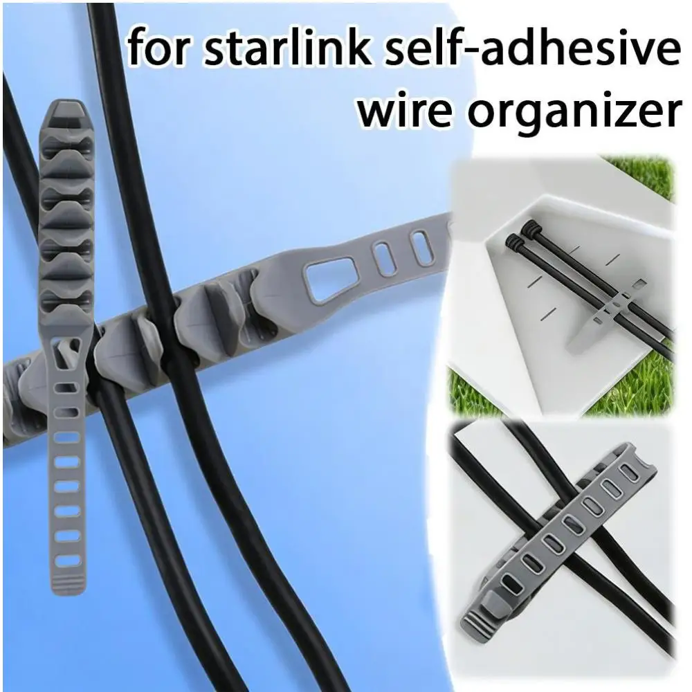 

for StarLink Cable Management Clips Kit No-Drill Self-Adhesive Wire Holders For Antenna Cable Organizer For Satellite Dish