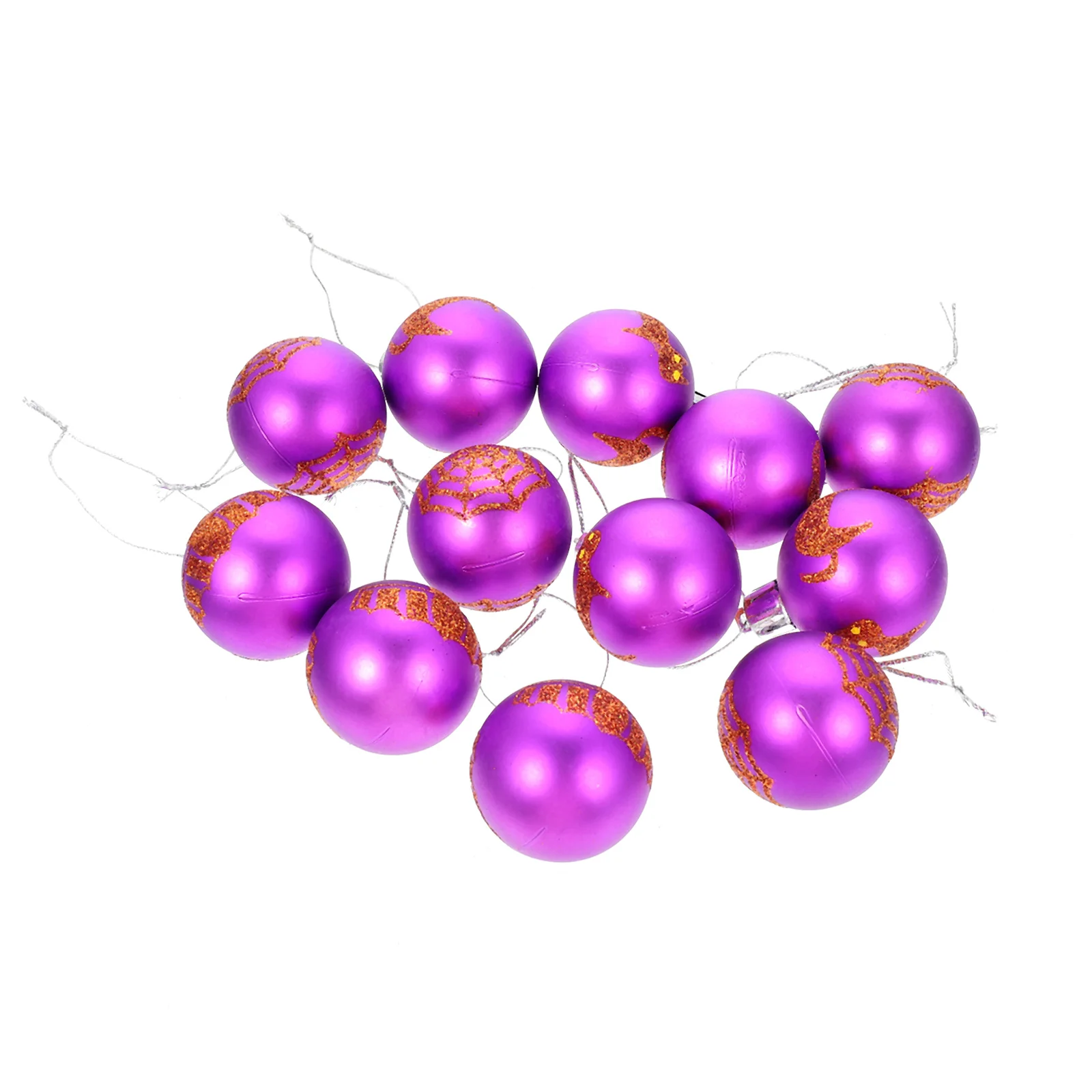 

12pcs Painted Ball Giant Round Orange Ornaments Halloween Party Supplies Indoor Outdoor Hanging Balls Decor Home Garden Yard