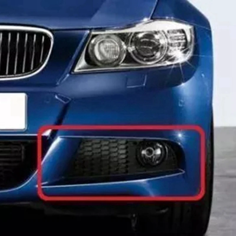 For BMW 3-Series E90 E91 LCI 2009-2011 Car Front Bumper MTECH Fog Light Grilles 51117891395 51117891396