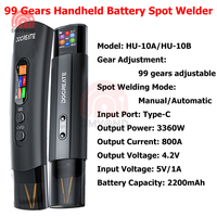 3360W 800A Portable Battery Spot Welder Machine 99Gears Adjustable with LCD Screen for 18650 Battery Nickel Strip DIY Welding