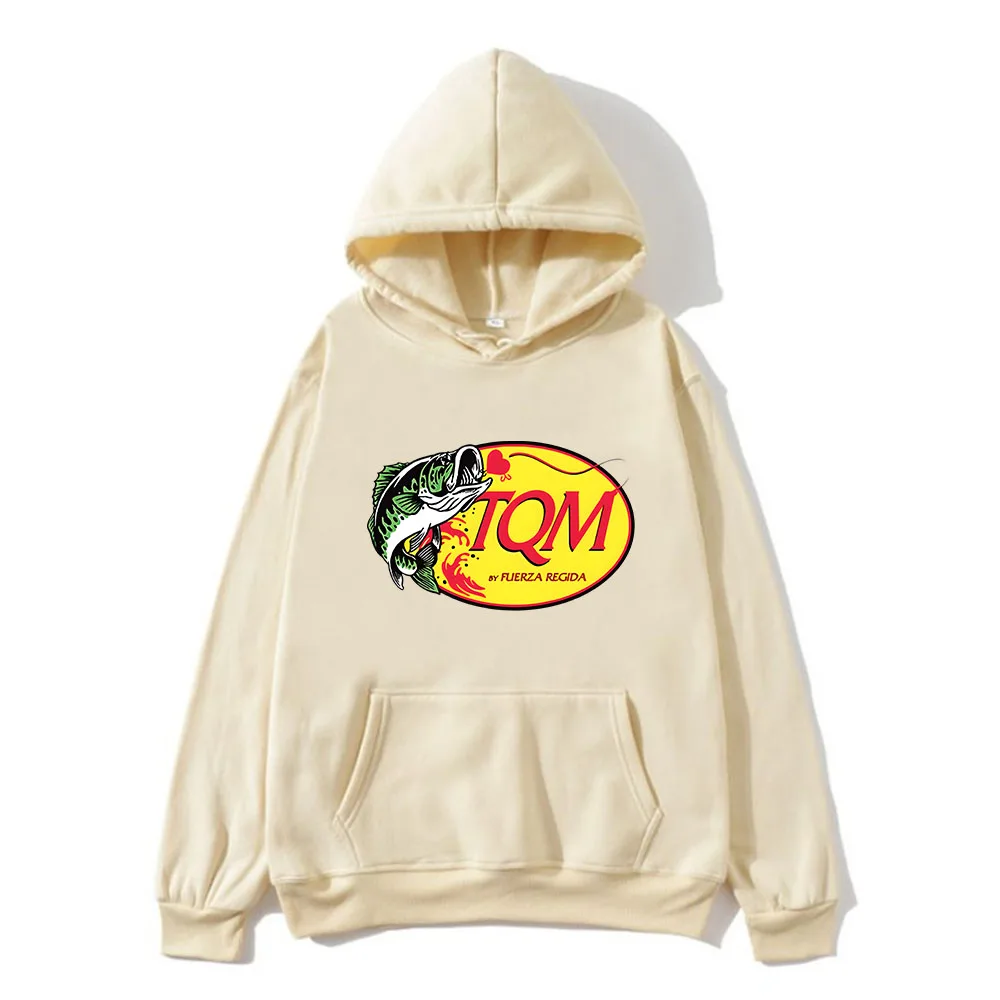 Fuerza Regida TQM Hoodies Long Sleeve Comfortable Hooded Sweatshirts Fleece Casual Cartoon Printing Pullovers Harajuku Sudadera