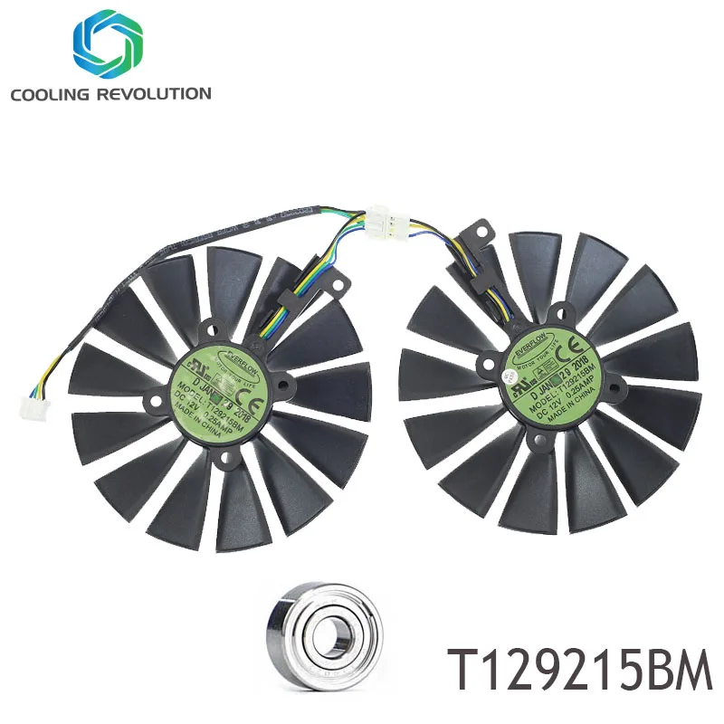 95MM T129215BM DC12V 0.25AMP 4-Pin Graphics card fan For ASUS P104-100 Mining Cooling Fan