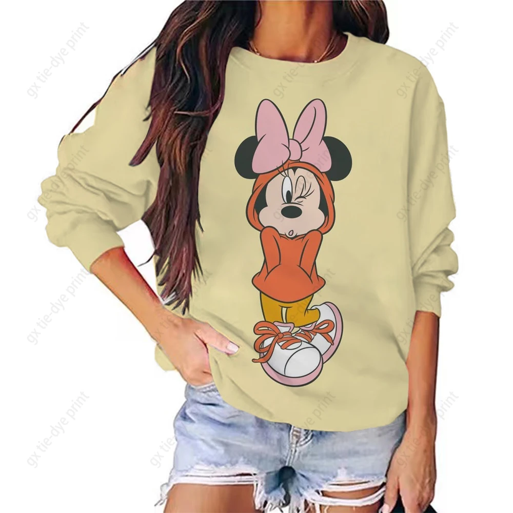 Disney Women Hoodies and Sweatshirts Mickey Mouse Fall Spring Sweatshirts Fall Spring Harajuku Long Sleeve Hoodie Clothes