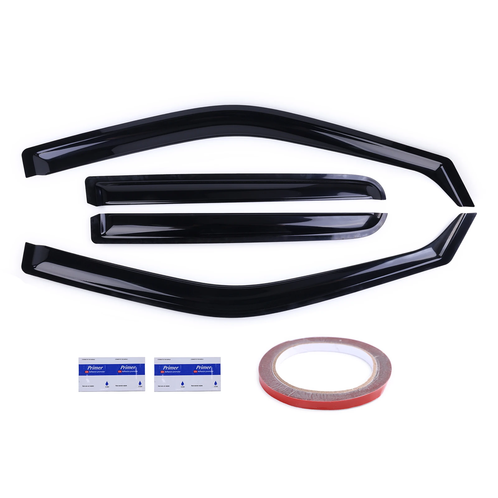 

4 шт. ветровики для Ford F150 F-150 Crew Cab 2015-2022, накладные дефлекторы для защиты от дождя, ветра и солнца, аксессуары