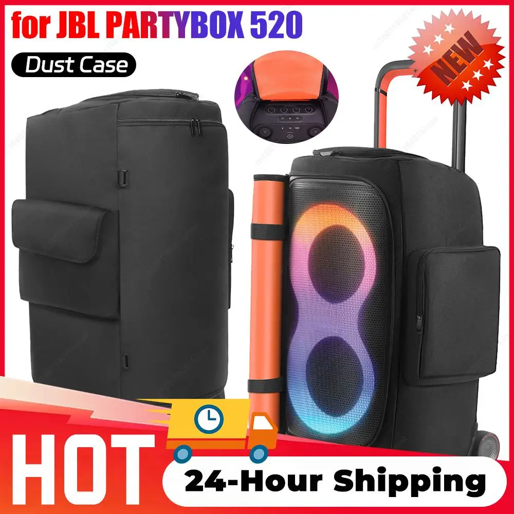 

Сумка-чехол для переноски колонки JBL PARTYBOX 520, двусторонний пылезащитный чехол с карманом для микрофона, дорожный защитный чехол для переноски