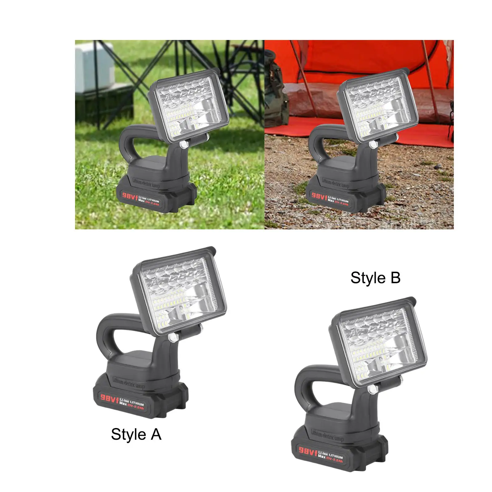 Work Light Portable Cordless Working Light Lamp Job Site Light for Emergency Mechanics Night Market Stall Garage Outdoor